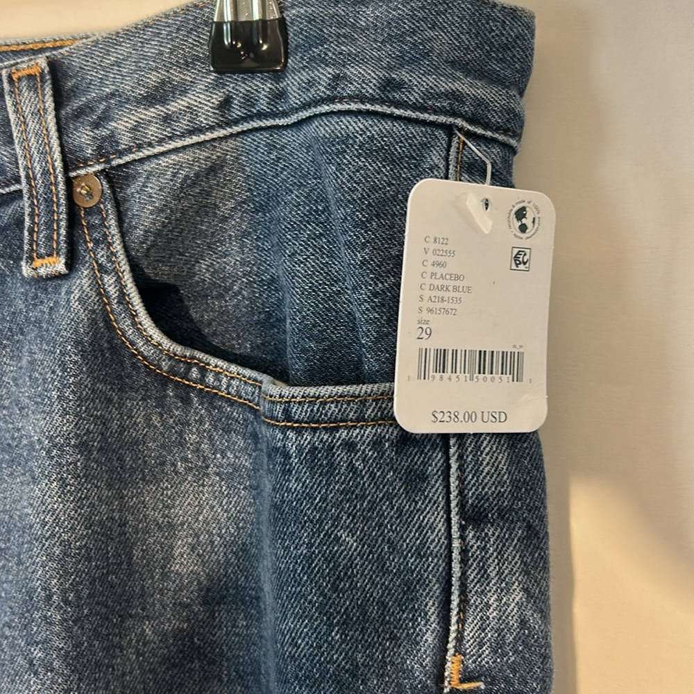 AGolde Lena Mid Rise Baby Bootcut jeans Sz 29 Placebo Dark Blue - Picture 7 of 10